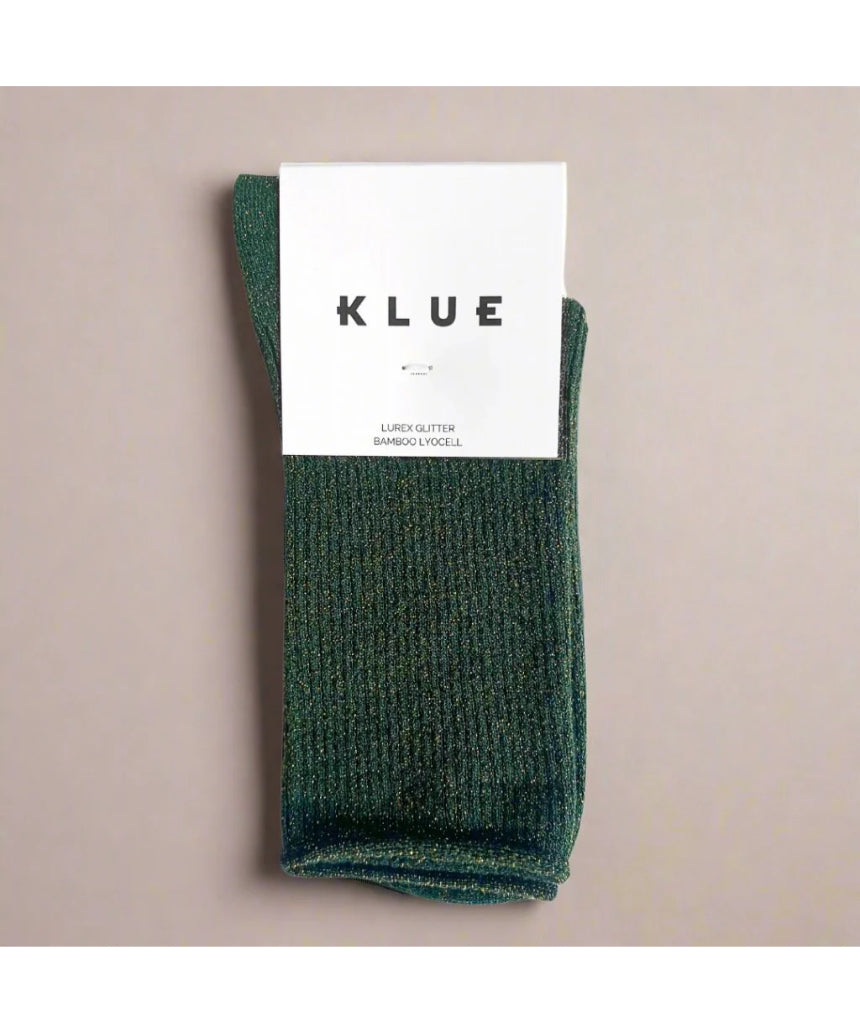 Klue - Glitter Lurex Socks - Green, socks, Klue - Say It Sister