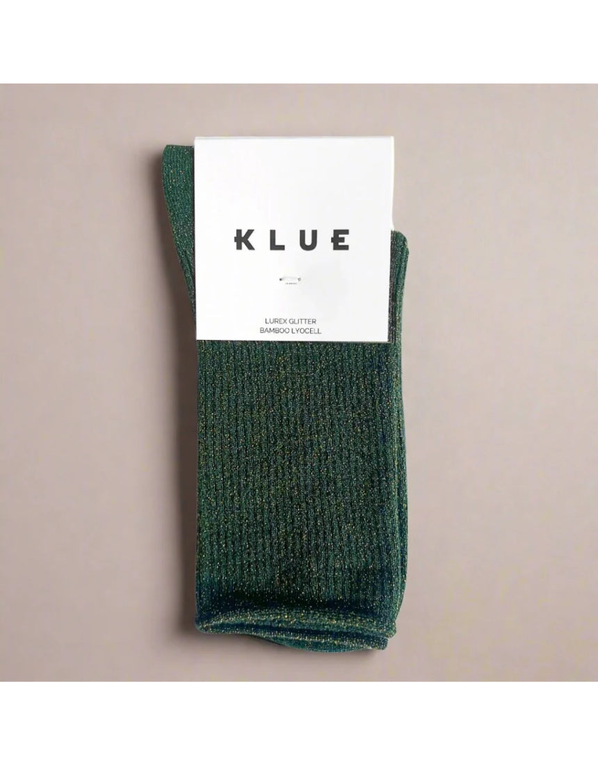 Klue - Glitter Lurex Socks - Green, socks, Klue - Say It Sister