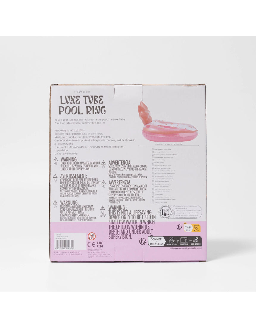 SunnyLife - Luxe Pool Ring Strawberry Pink, pool float, Sunnylife - Say It Sister