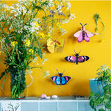 Yellow butterfly wall art by Studio Roof featuring a vibrant butterfly design for wall decor.