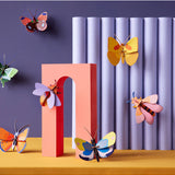 Yellow butterfly wall art by Studio Roof featuring a vibrant butterfly design, perfect as wall decor for a colorful accent.