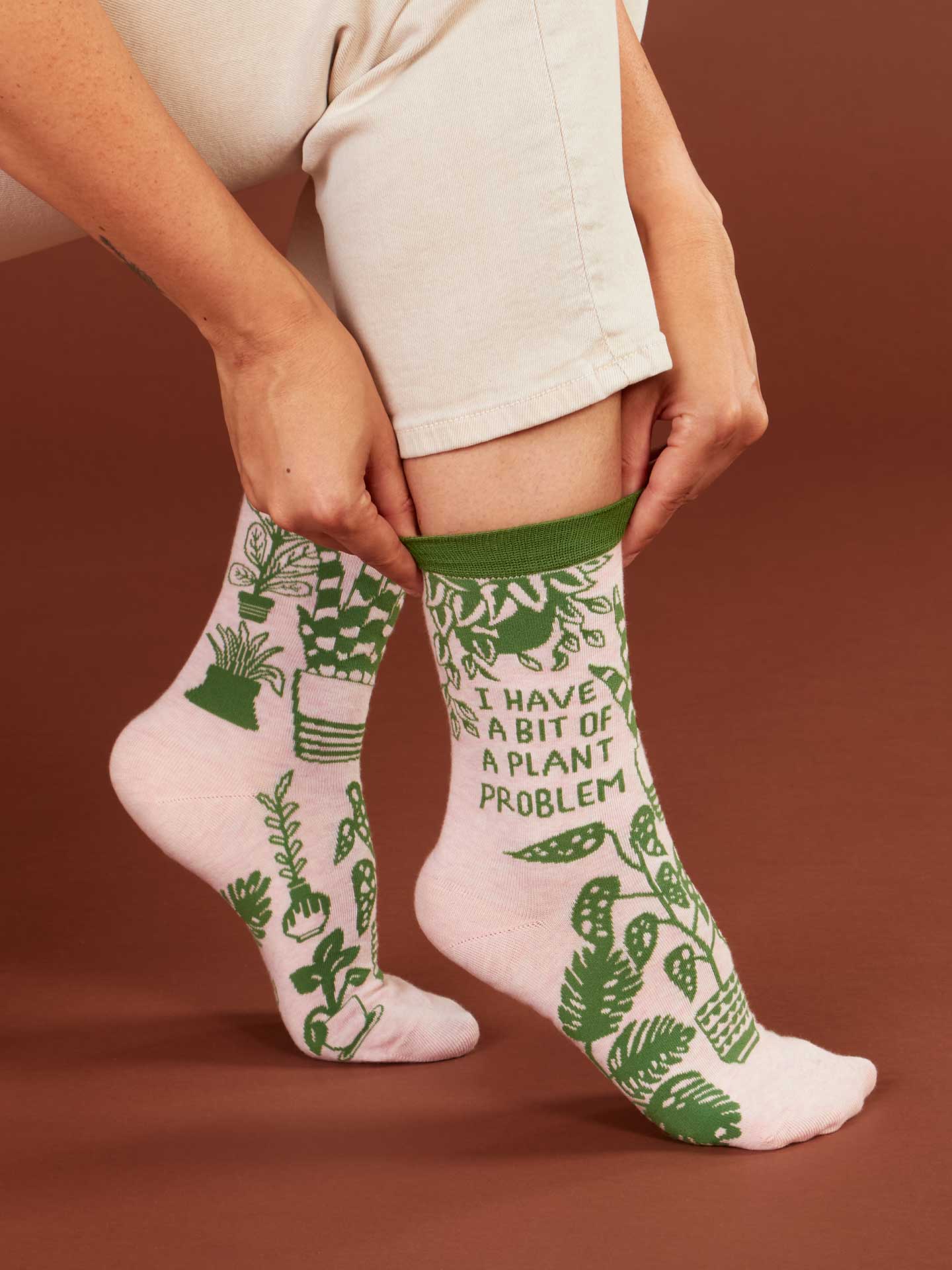 Blue Q - Ladies Crew Socks - I Have A Bit Of A Plant Problem