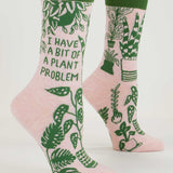 Blue Q - Ladies Crew Socks - I Have A Bit Of A Plant Problem