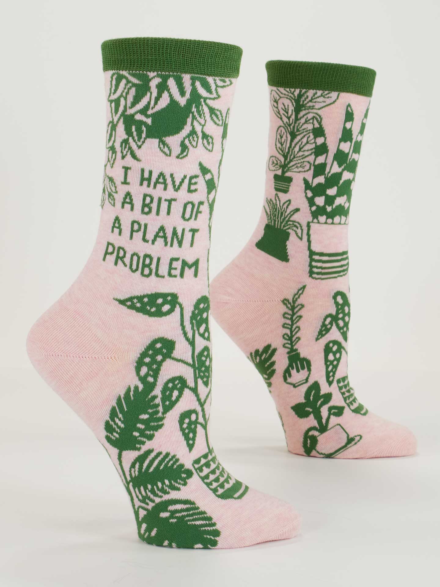 Blue Q - Ladies Crew Socks - I Have A Bit Of A Plant Problem