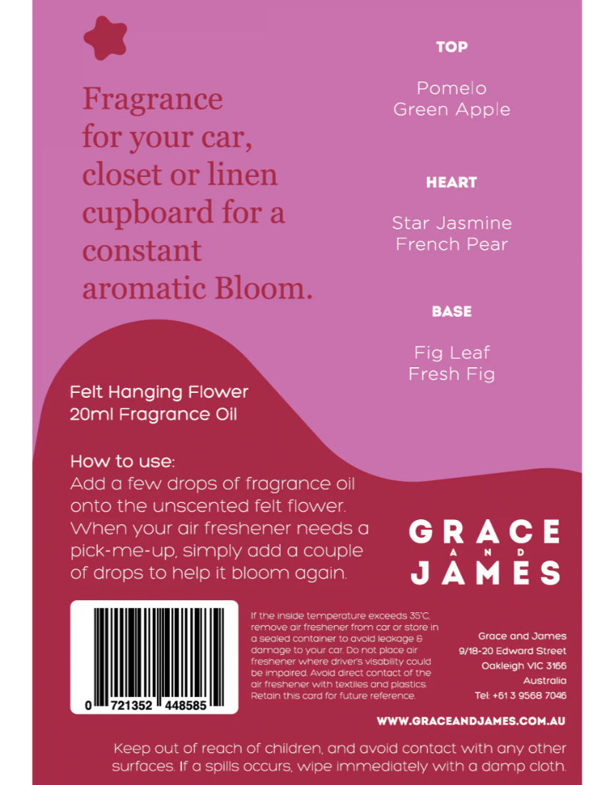 Turkish Fig & Pear Felt Air Freshener, Air Fresheners, Grace & James - Say It Sister