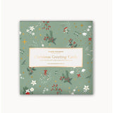 Bespoke Letterpress Christmas Village 12-pack square greeting card box set with festive holiday illustrations and elegant design.