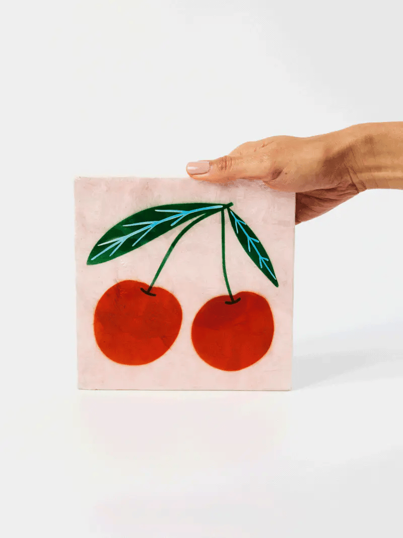 Superette Cherries Tile, Wall Decor, Jones & Co - Say It Sister