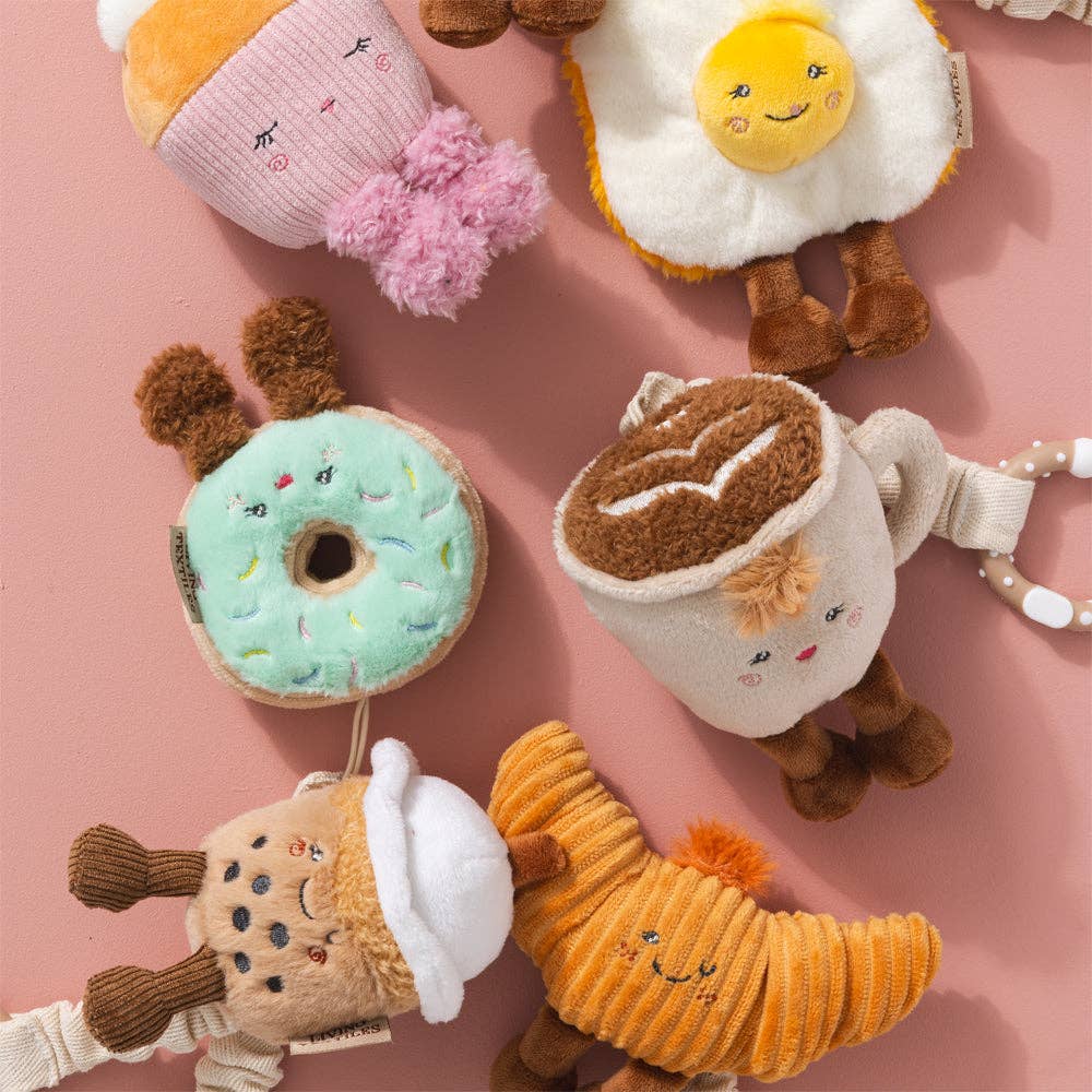 2 Pack Mini Market Brunch Stroller Toys - Coffee & Croissant, , Living Textiles - Say It Sister