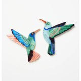 Jones & Co Canopy Hummingbird Wall Art set featuring colorful bird and floral designs for home decor.
