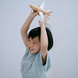Wooden Wind Up Jet Plane Black, kids, Axis Toys - Say It Sister