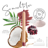Lük Beautifood Recipe of a Lipstick Nude Berry Duo with two natural lipstick shades in sleek packaging.