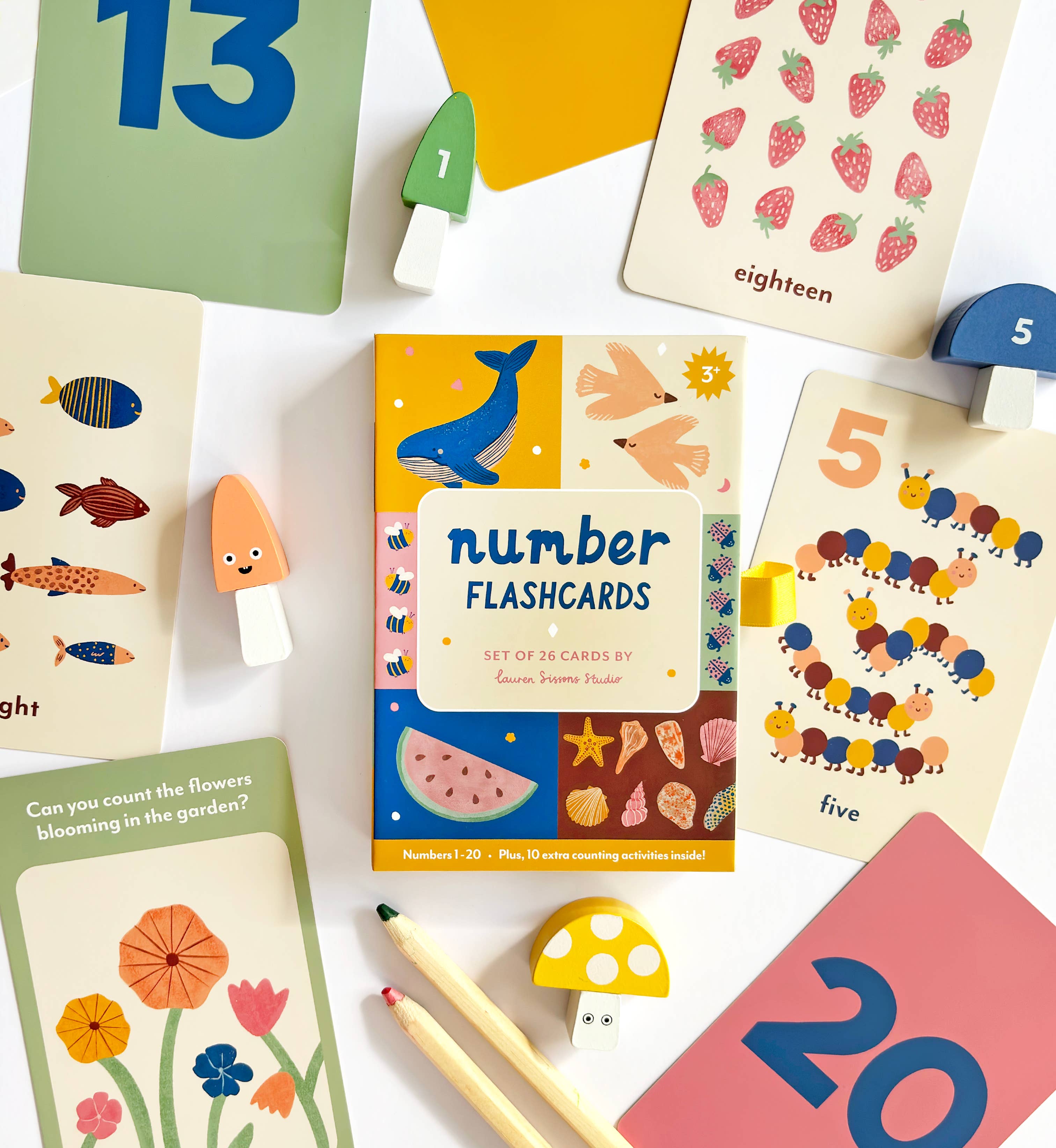 Illustrated Number Flashcards, , Lauren Sissons Studio - Say It Sister