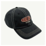 Black Rad Dad Redback baseball cap by Banabae, featuring a classic cap design with a structured brim and adjustable strap.