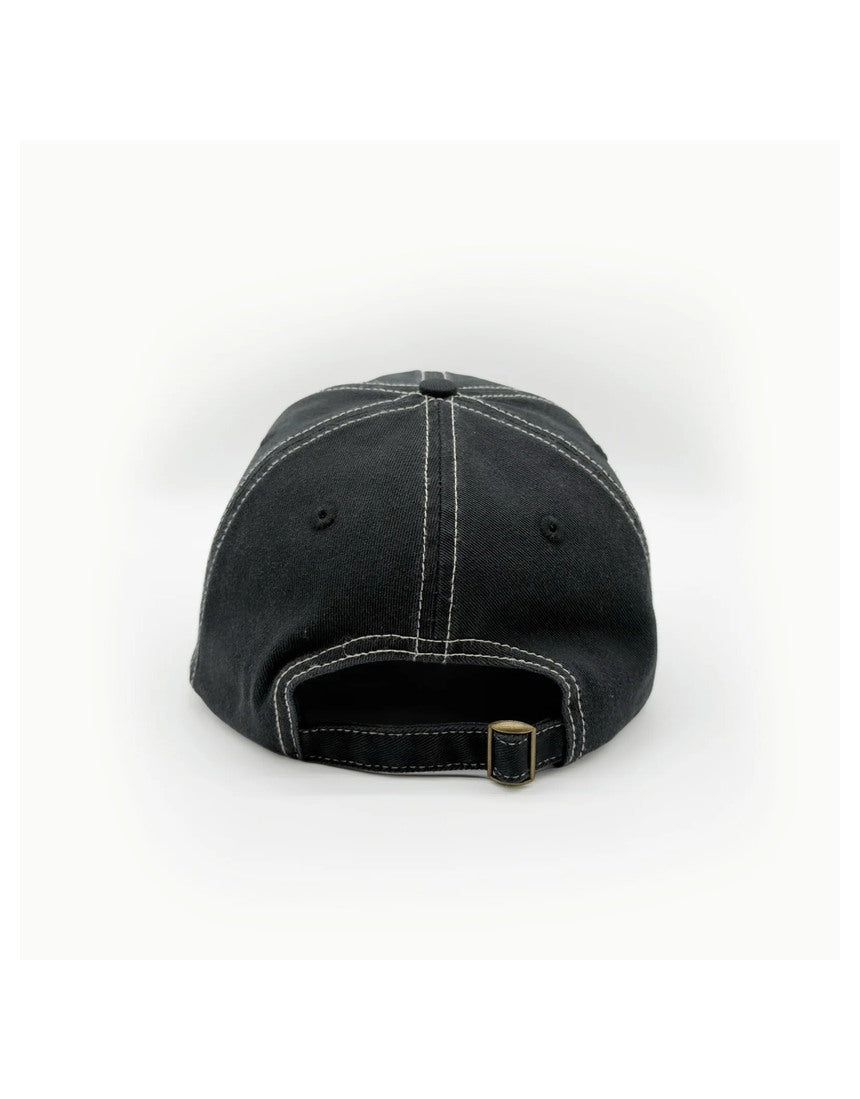 Black Banabae Rad Dad Redback baseball cap with curved brim and adjustable strap, featuring the Banabae logo embroidery.