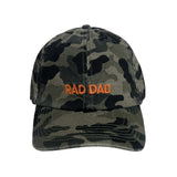 Banabae Rad Dad unstructured baseball cap in camouflage fabric, featuring a relaxed fit and curved brim.