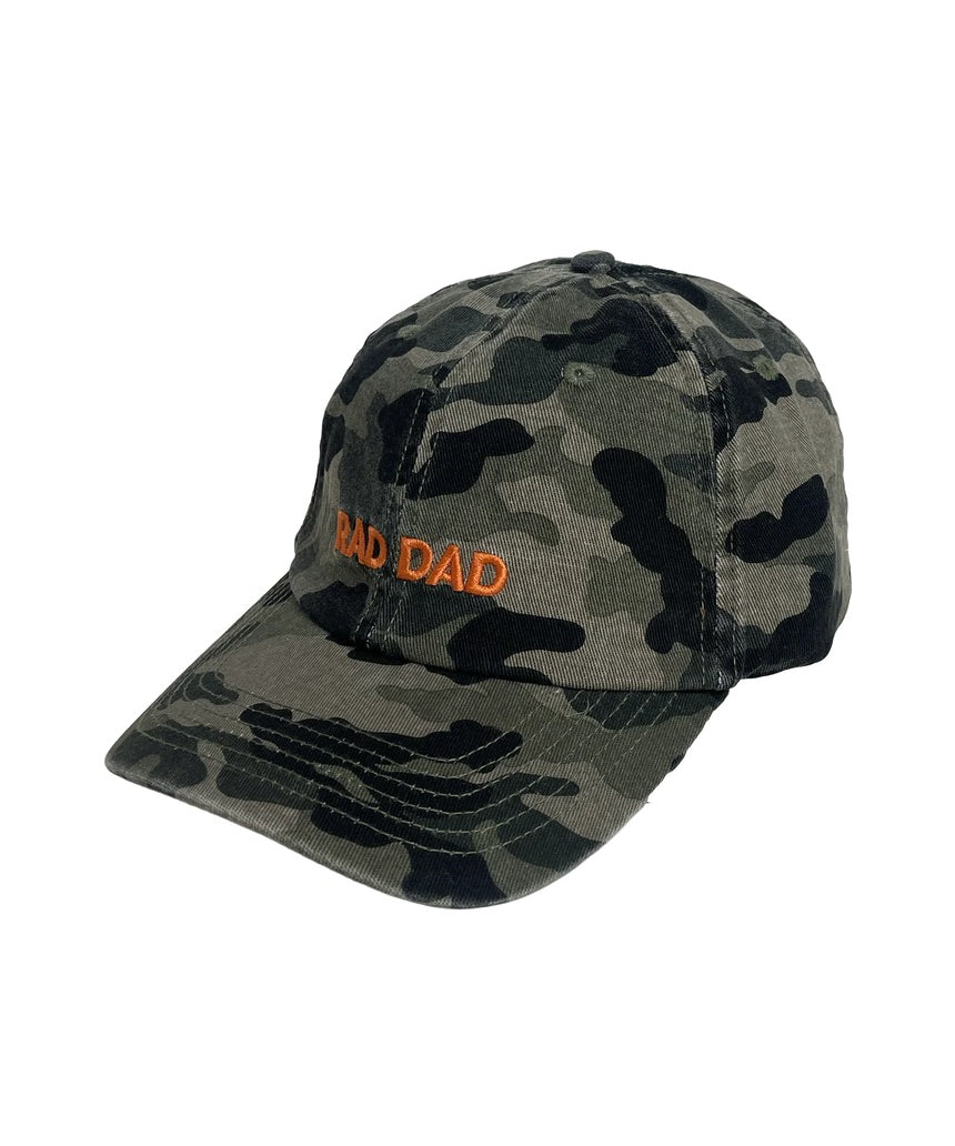 Banabae Rad Dad unstructured baseball cap in camouflage fabric, casual and stylish for everyday wear.
