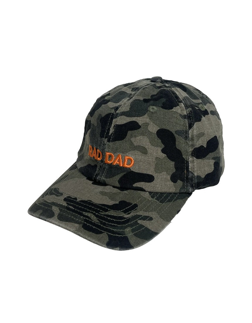 Banabae Rad Dad unstructured baseball cap in camouflage fabric, casual and stylish for everyday wear.