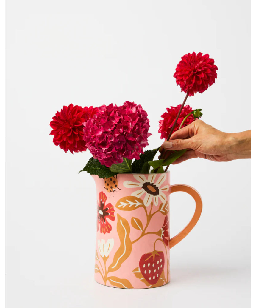 Meadow Jug Pink, jug, Jones & Co - Say It Sister