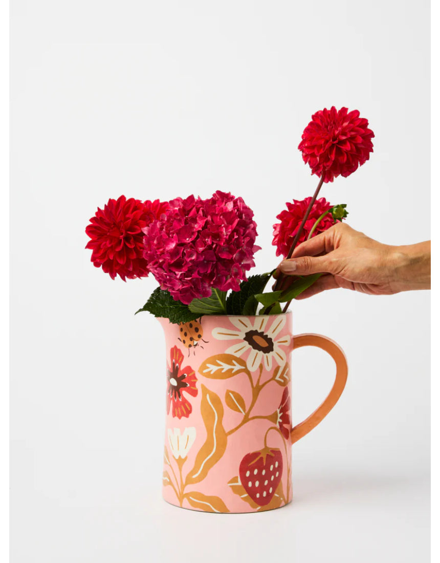 Meadow Jug Pink, jug, Jones & Co - Say It Sister