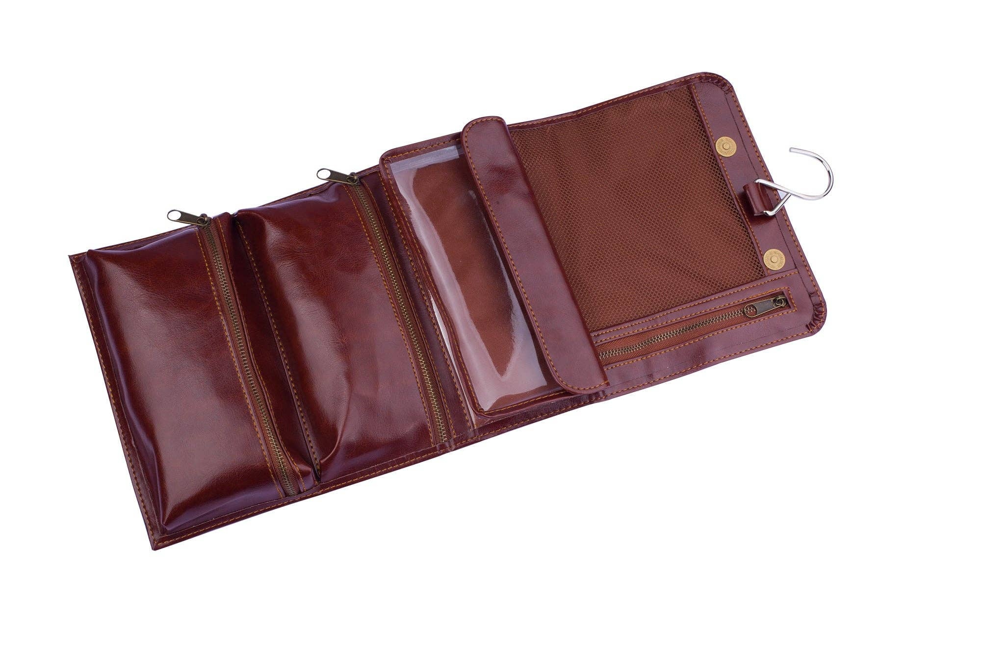 Men's Republic travel toiletry bag with hanger, compact cosmetic and toiletry organizer for men's grooming essentials.