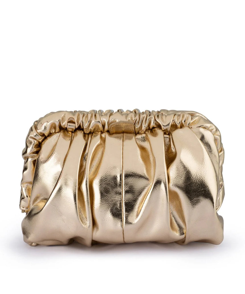 Olga Berg - Betty Metallic Clutch Gold, bag, Olga Berg - Say It Sister