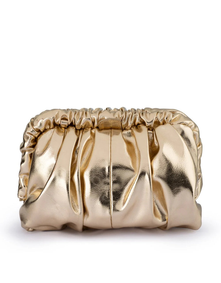 Olga Berg - Betty Metallic Clutch Gold, bag, Olga Berg - Say It Sister