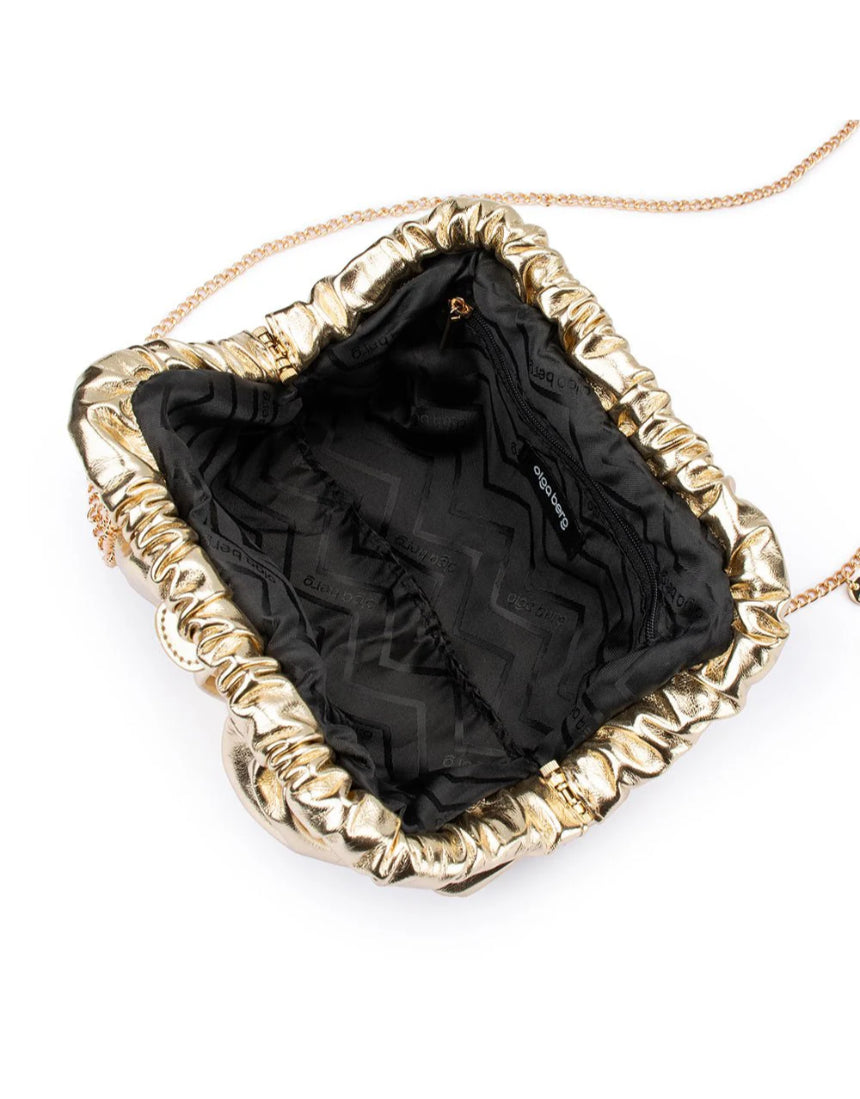 Olga Berg - Betty Metallic Clutch Gold, bag, Olga Berg - Say It Sister