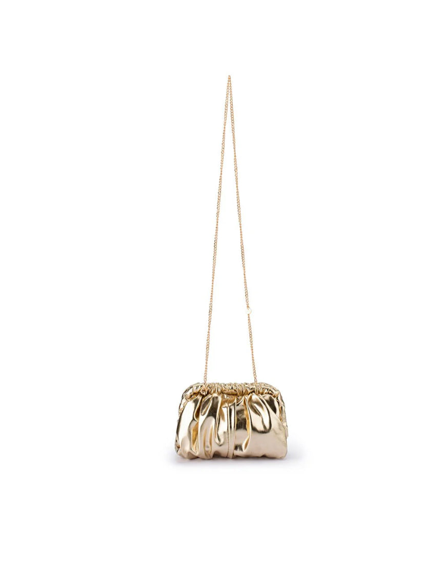 Olga Berg - Betty Metallic Clutch Gold, bag, Olga Berg - Say It Sister