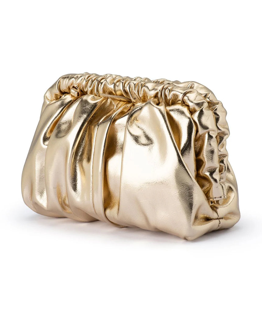 Olga Berg - Betty Metallic Clutch Gold, bag, Olga Berg - Say It Sister