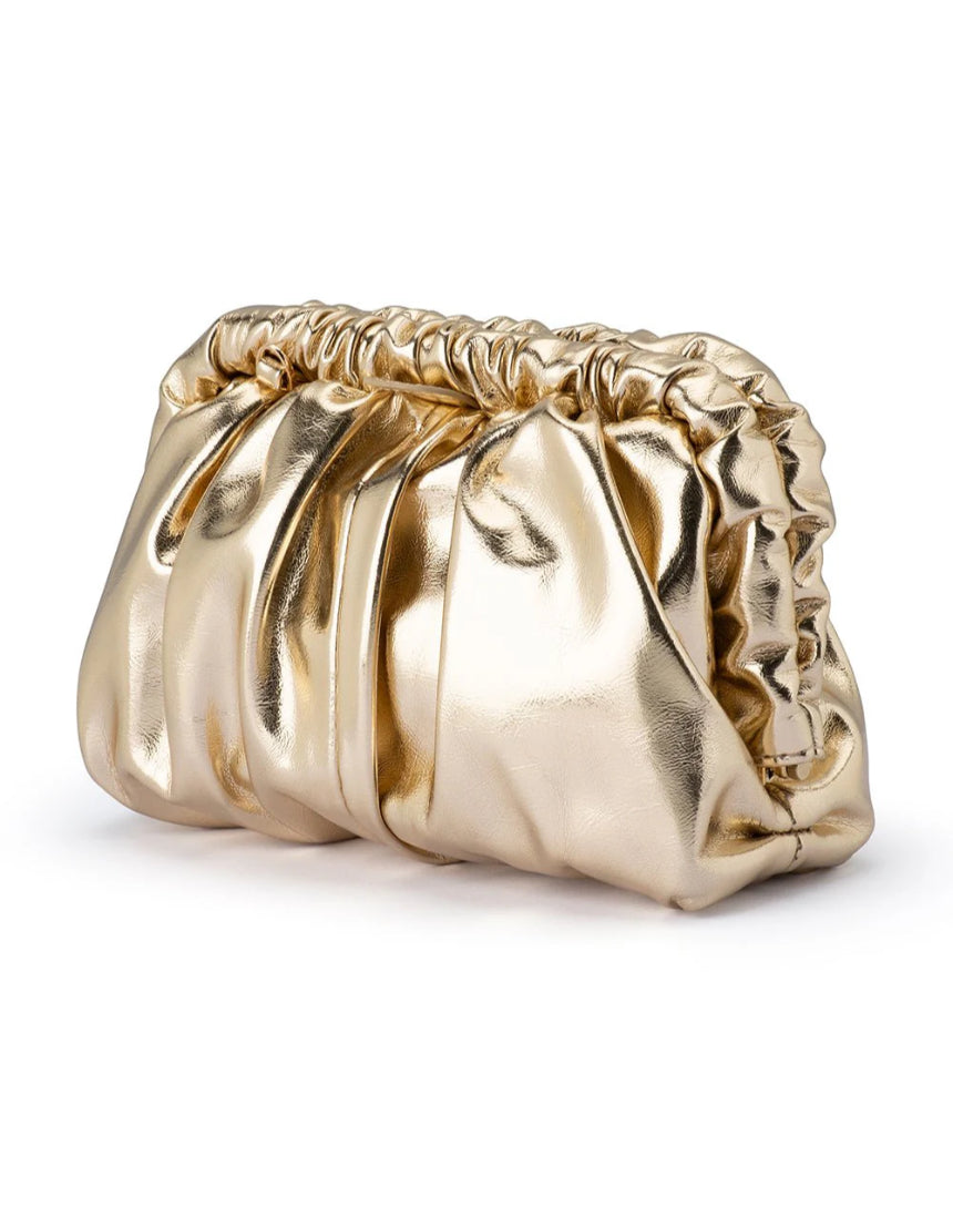 Olga Berg - Betty Metallic Clutch Gold, bag, Olga Berg - Say It Sister