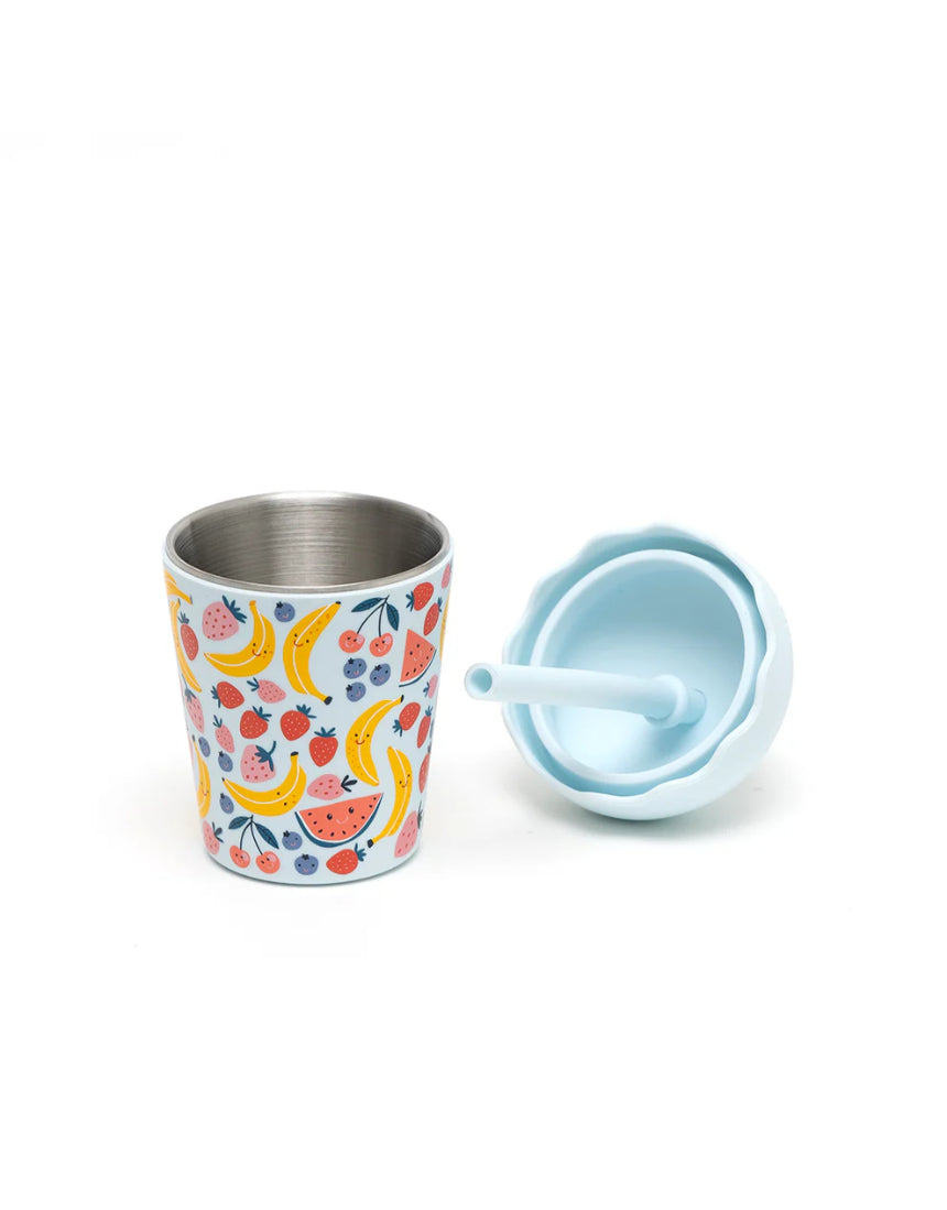 Chino Club - Fruits Blue Mini Smoothie Cup & Straw 200ml, kids Cup, Chino Club - Say It Sister