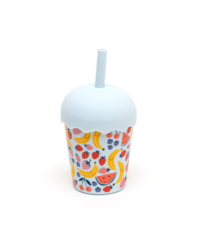 Chino Club - Fruits Blue Mini Smoothie Cup & Straw 200ml, kids Cup, Chino Club - Say It Sister