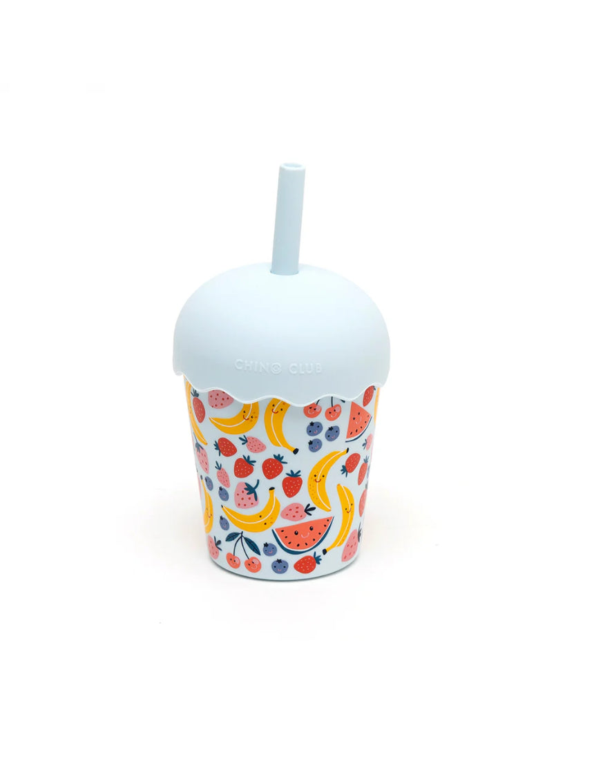 Chino Club - Fruits Blue Mini Smoothie Cup & Straw 200ml, kids Cup, Chino Club - Say It Sister