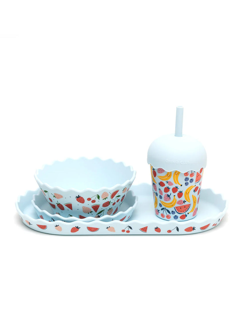 Chino Club - Fruits Blue Mini Smoothie Cup & Straw 200ml, kids Cup, Chino Club - Say It Sister