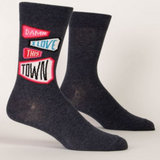 Blue Q - Damn I Love This Town M-Crew Socks, socks, Blue Q - Say It Sister