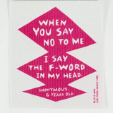 Swedish Dishcloth - When You Say No To Me, , Blue Q - Say It Sister