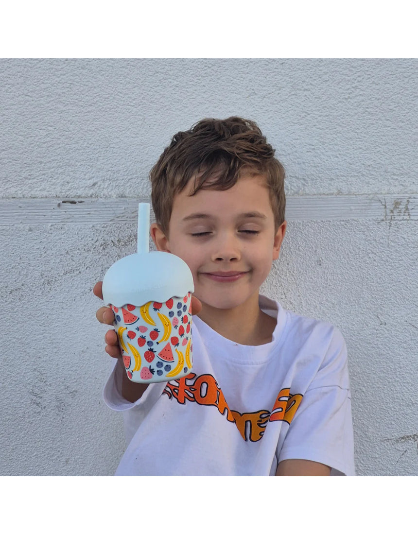 Chino Club - Fruits Blue Mini Smoothie Cup & Straw 200ml, kids Cup, Chino Club - Say It Sister