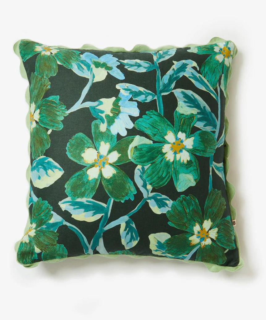 Bonnie and Neil - Cosmos Green Cushion 50cm - Say It Sister