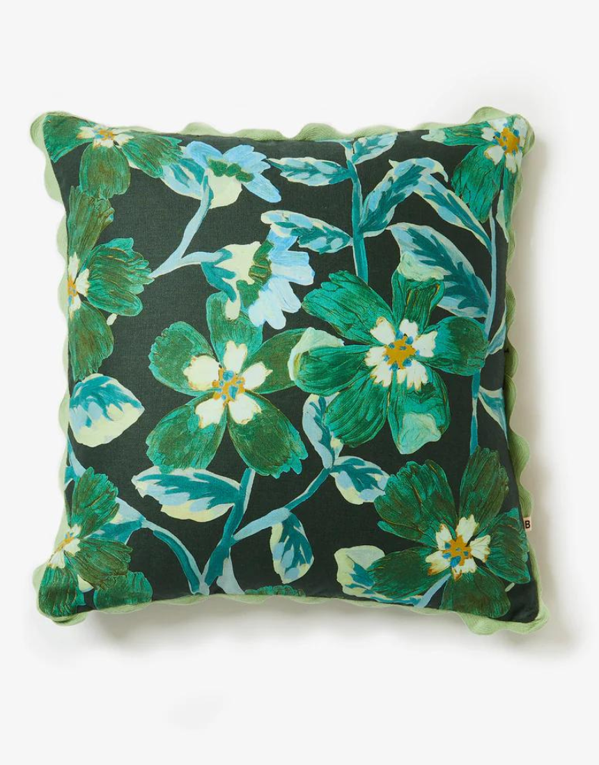 Bonnie and Neil - Cosmos Green Cushion 50cm - Say It Sister