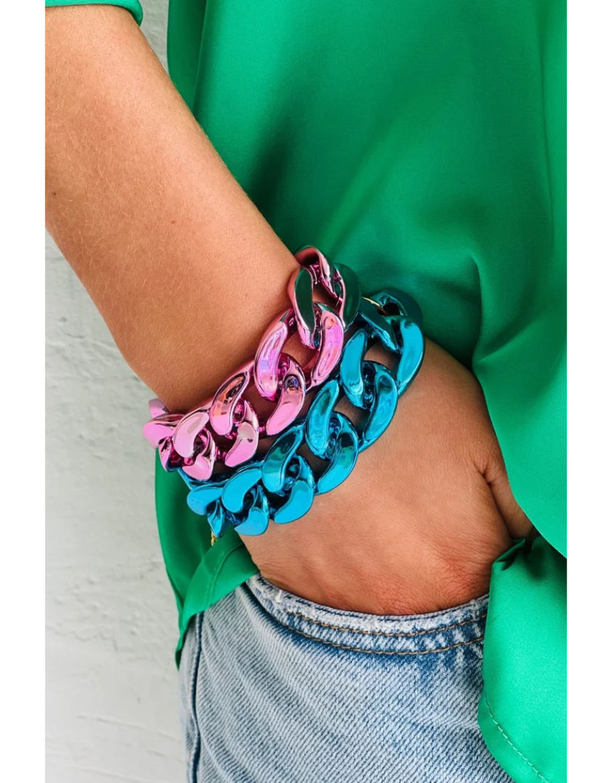 Blue The Met Chai bracelet by Mosk Melbourne featuring intricate beaded design and adjustable cord for stylish wear.
