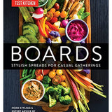 Brumby Sunstate book titled "Boards: Stylish Spreads for Casual Gatherings" featuring colorful, decorative board layouts on the cover.