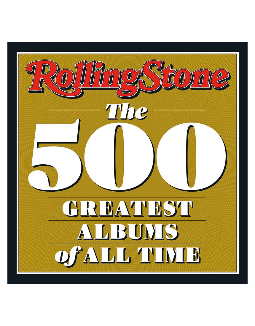Brumby Sunstate book titled "Rolling Stone: 500 Greatest Albums of All Time" with a cover image featuring the list of iconic albums.