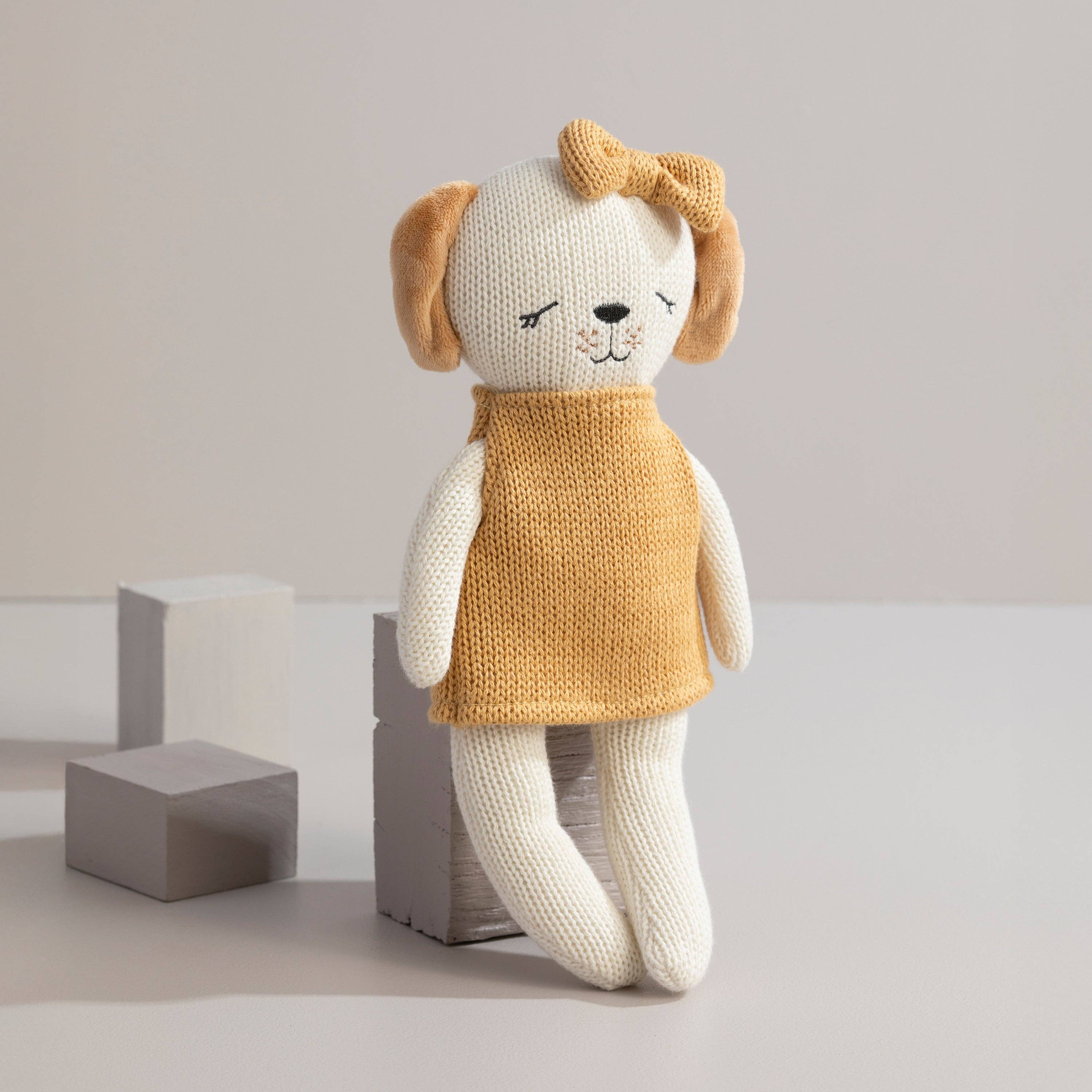 Knitted Animal Toy- Paula the Puppy, , Living Textiles - Say It Sister