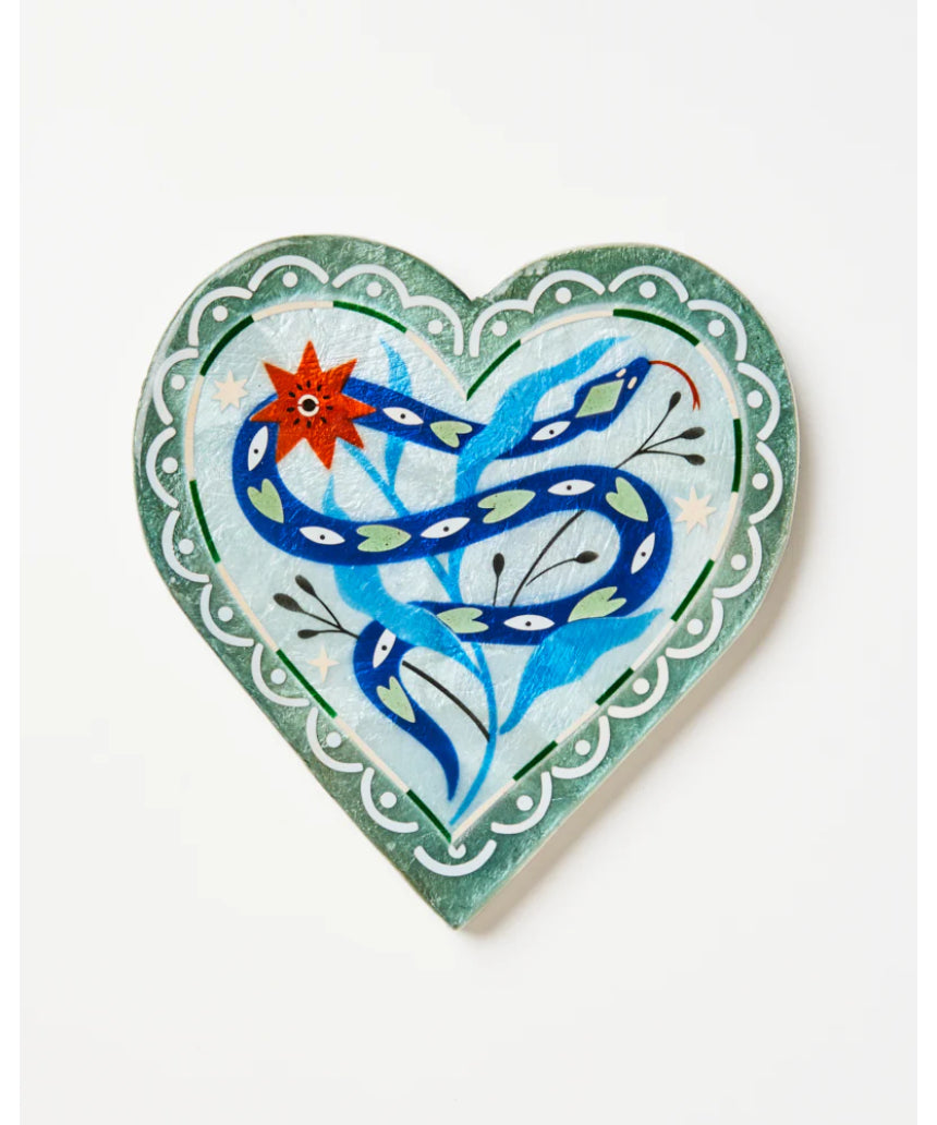 Fable Snake Blue Heart, Wall Decor, Jones & Co - Say It Sister