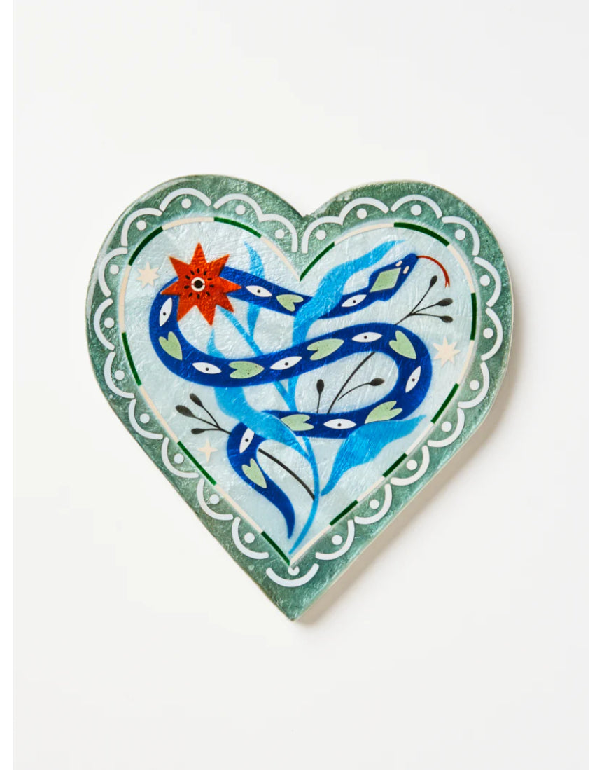 Fable Snake Blue Heart, Wall Decor, Jones & Co - Say It Sister