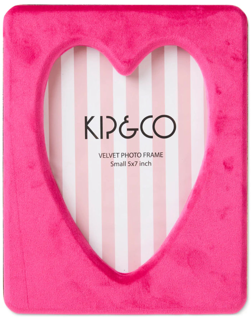 Kip & Co - Desert Pink Heart Velvet Photo Frame, picture frame, Kip & Co - Say It Sister
