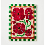 Jones & Co Bloom Nouveau wine rectangle wall decor featuring vibrant floral design on textured surface.