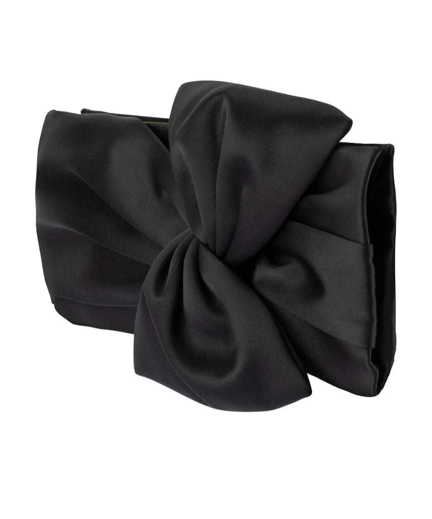 Olga Berg - Chloe Front Tie Clutch Black, bag, Olga Berg - Say It Sister