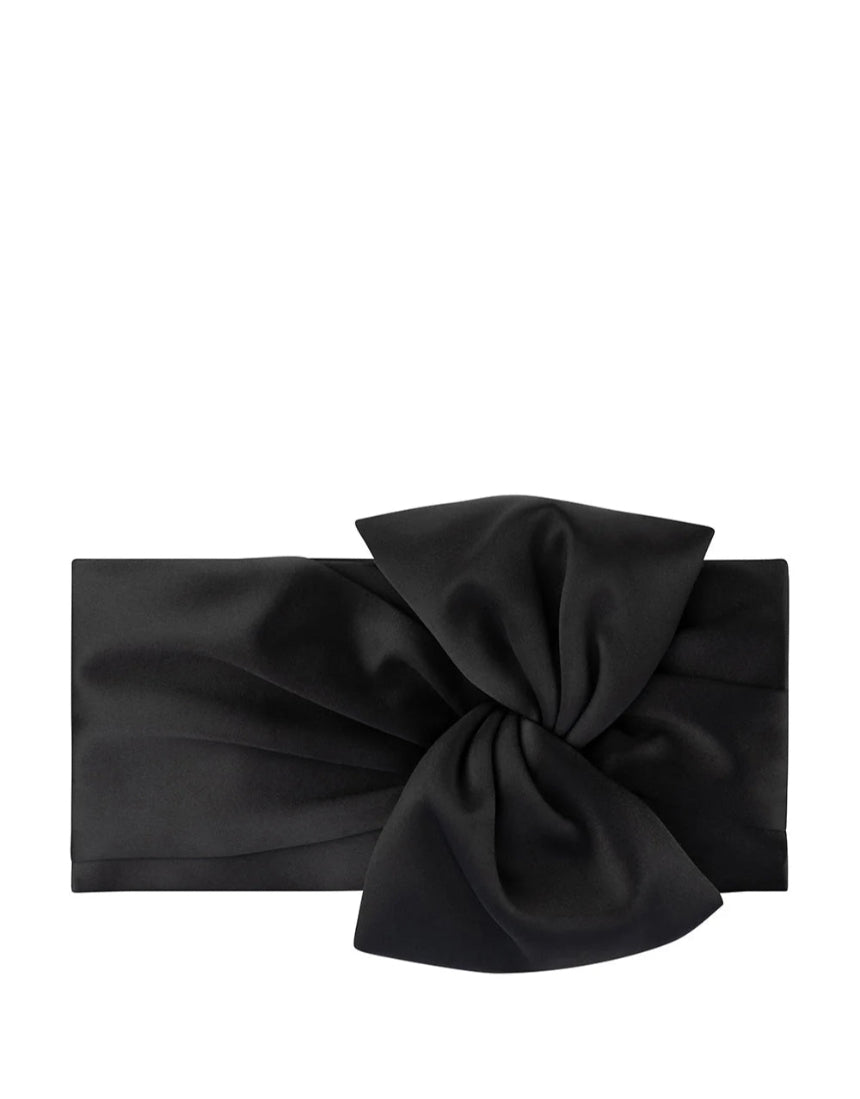 Olga Berg - Chloe Front Tie Clutch Black, bag, Olga Berg - Say It Sister