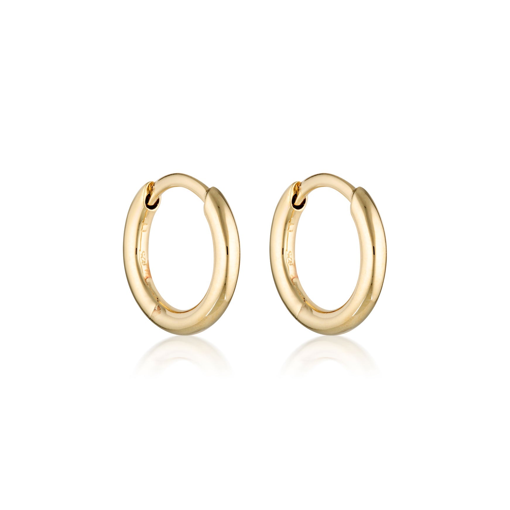 Linda Tahija Classic Huggie Earrings in Gold